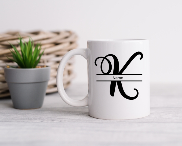 Letter K Monogram Mug